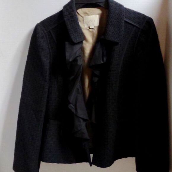 👍 Loft Black Jacket Size 6  W1 - Picture 1 of 7